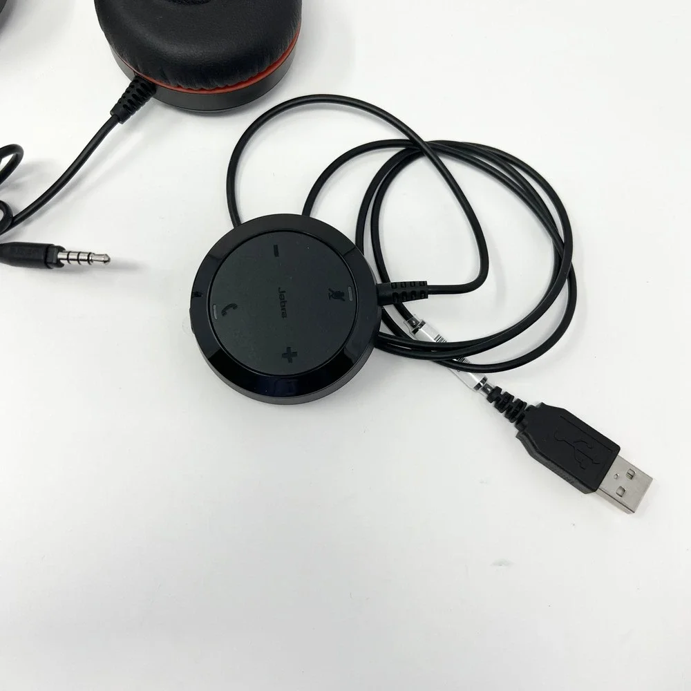 Jabra Evolve 40 Wired Stereo On-Ear Headset USB-A 3.5mm Black Noise Canceling